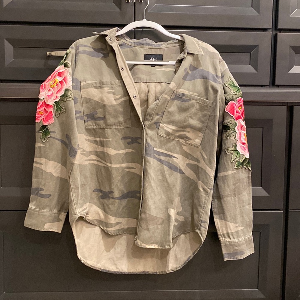 Camo shirt jacket